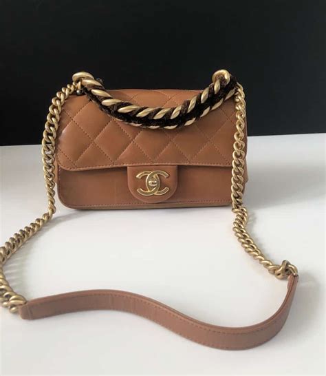 chanel two tone mini flap bag